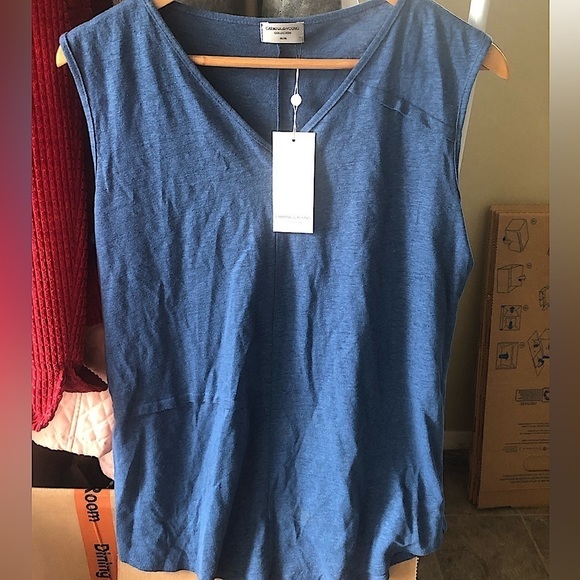 CARMINA DEYOUNG designer hemp organic cotton top - Picture 1 of 6